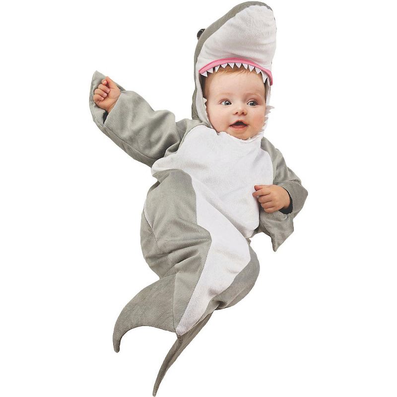 Halloween Express Infant Shark Costume - Size 0-6 Months - Gray, 1 of 2