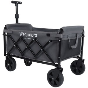 CAVINAS Expandable Dual-Layer Utility Wagon Cart, Lightweight Folding Wagon with 100% Extra Space, Shopping Cart for Camping, Sports - 1 of 4
