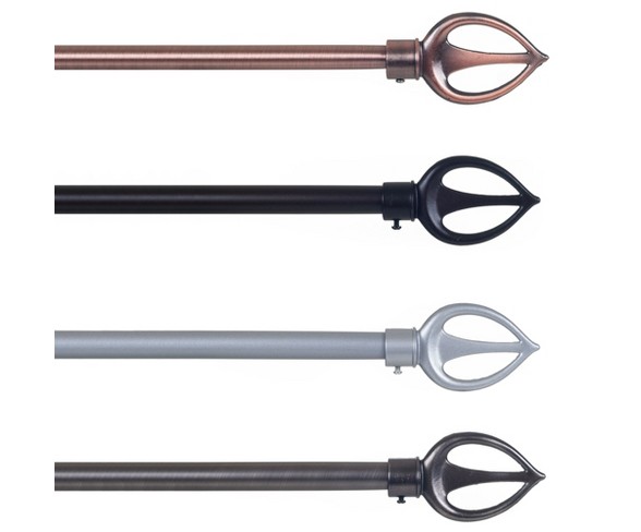 Yorkshire Home Spear Curtain Rod - Antique Copper (48"-86")