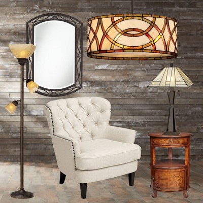 Roman Bronze 71.5" Torchiere Floor Lamp with Frosted Champagne Glass