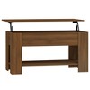 Coffee Table Brown Oak Engineered Wood 39.8 x 19.3 x 20.5 in - 2 of 4