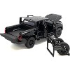 2023 Toyota Tundra TRD 4x4 Pickup Truck Black with Sunroof and Wheel Rack 1/24 Diecast Model Car - 2 of 4