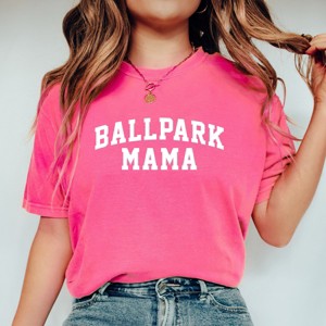 Simply Sage Market Varsity Ballpark Mama Garment Dyed Tee - 1 of 4