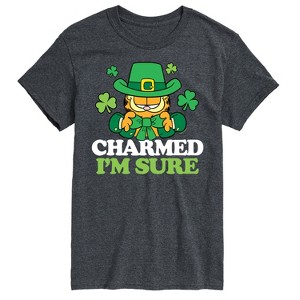 Men's - Garfield - Charmed I'm Sure St. Patrick's Day Short Sleeve Graphic T-Shirt - 1 of 4