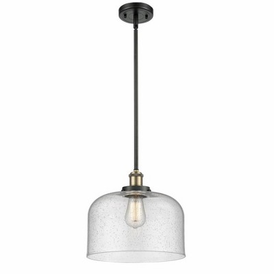 Bell - 1 Light Stem Hung Mini Pendant In Industrial Style-10 Inches Tall and 12 Inches Wide