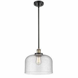 Bell - 1 Light Stem Hung Mini Pendant In Industrial Style-10 Inches Tall and 12 Inches Wide - 1 of 1