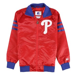STARTER Mens Philadelphia Phillies Bomber Jacket - 1 of 2