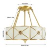 YIYIBYUS Semi Flush Ceiling Light Indoor Hanging Lamp With Glass Shade - 4 of 4