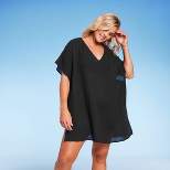 Women's Side Slit Tie Back Cover Up Tunic Dress - Kona Sol™