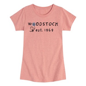 Girls' - Peanuts - Woodstock 1969 Fitted Short Sleeve Graphic T-Shirt - 1 of 4