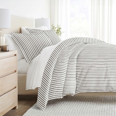 Stripe Pattern Premium Ultra Soft 3PC Duvet Cover & Shams Set, Easy Care - Becky Cameron (Shams Included)