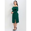 Avenue Women's Plus Size Collette Off Shoulder Gathered Waist Dress - 4 of 4