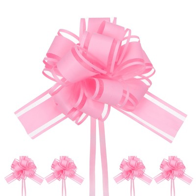 Unique Bargains Plastic Durable Glossy Waterproof Ribbon Large Pull Bow 10 Pcs