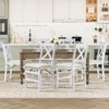 Set of 2 Folding Upholstered Dining Chairs with Wooden Frame, Space-Saving Mid-Century Fabric Side Chairs for Kitchen or Small Room - 2 of 4