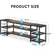 Gulches Industrial 78.7" TV Stand 3-Tier Media Entertainment Center, Fits 85" TV, Black - 2 of 4