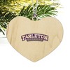 Tarleton State University Secondary Logo Heart Love Wood Christmas Tree Holiday Ornament - 2 of 3