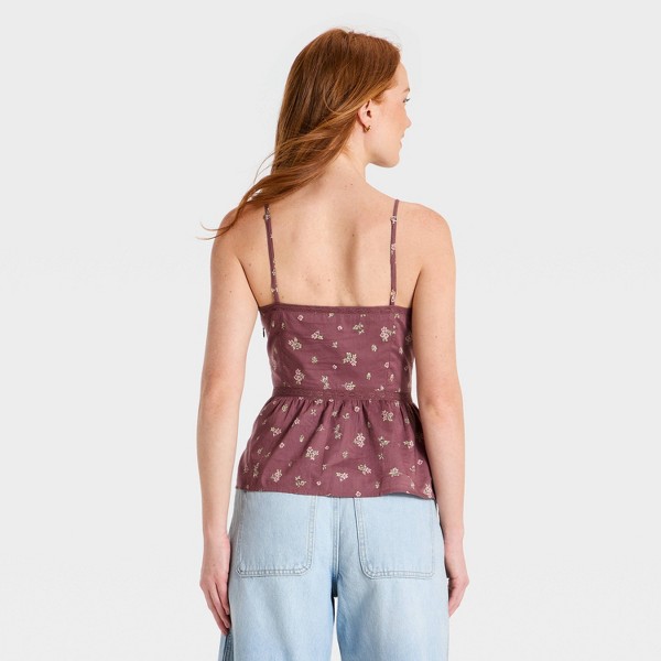 Top de algodón con encaje para mujer - Universal Thread™ 2