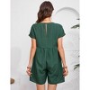 Clearlove Maternity Short Sleeve Romper Women Loose Casual Jumpsuit with Pockets - 3 of 4