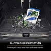 3D MAXpider Kagu Series Custom Fit All Weather Shock Absorbing Trunk Cargo Bay Floor Mat Custom Liner for 2021 Tesla Model 3, Black - 4 of 4