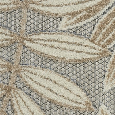 Reversible Natural Synthetic 10' x 14' Easy-Care Area Rug