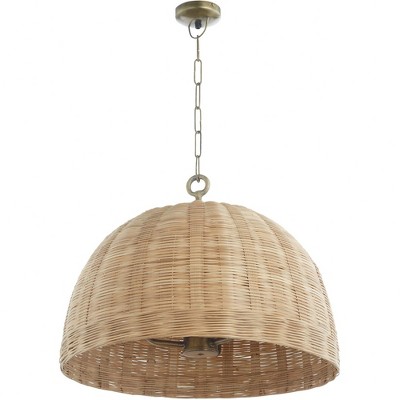 Quorum Lighting 3 - Light Pendant in  Artisan Brass