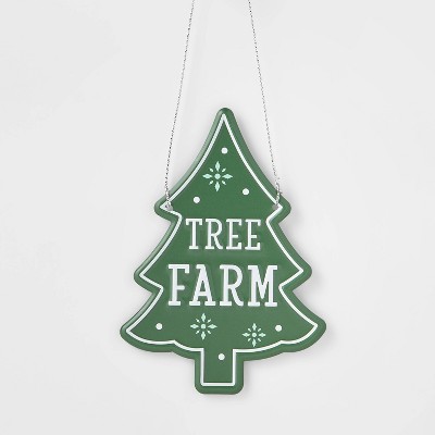 Metal Tree Farm Sign Christmas Tree Ornament - Wondershop™