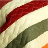 Slickblue Quilt Set Full/Queen with 2 Shams, Pre-Washed Reversible Design, Stripes Pattern, 5 Colors, 3 Piece - 3 of 4