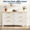 Dresser for Bedroom Rattan Chest of Dressers Tall Dresser for Closet with Drawers Boho Night Stand Large - 3 of 4