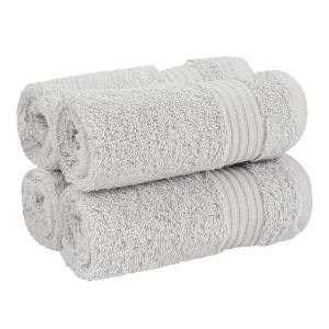 American Soft Linen 100% Cotton Turkish Premium Quality 4 Piece Washcloth Set, 13x13 inches Washcloth Hand Face Towels for Bathroom and Kitchen Washrags - 1 of 4