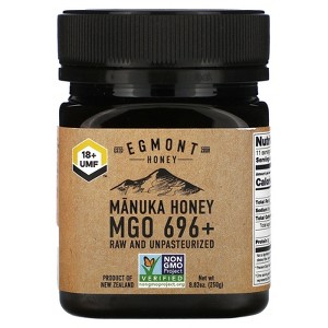 Egmont Honey Raw Manuka Honey MGO 696+ UMF 18+ 8.8oz(250g) NON-GMO, Kosher, Recycled plastic jar, Traceable 100% Pure Authentic New Zealand Honey, UMF - 1 of 2