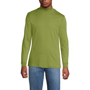 Lands' End Men's Cotton Supima Mock Turtleneck - 1 of 3