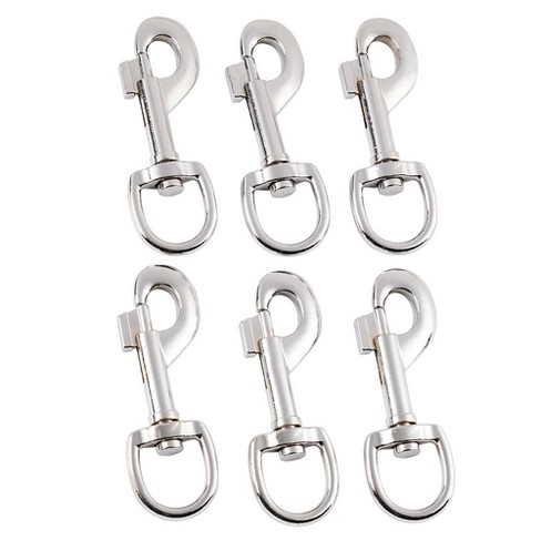 6 Pack Lobster Clasps 3 7 X 1 3 Inches Silver Swivel Clasps Metal D Ring Hooks For Lanyard Diy Projects 3 7 X 1 3 Inches Target