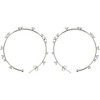 Pavilion Gift Company - Stunning Crystal in Silver - 2" Cubic Zirconia Hoop Earrings - Earrings - 4 of 4