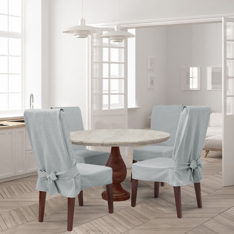 Farmhouse Basketweave Dining Room Chair Slipcover - Sure Fit, 3 of 7