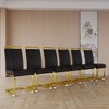 Sapphtopaz Modern Simple High Back Dining Chairs, PU Faux Leather Kitchen Chairs with C-shaped Tube Plating Metal Legs for Dining Room - 2 of 4