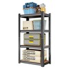 Angel Sar 4-Tier Storage Shelf, Adjustable Wooden Organizer Rack, 23.62"W x 11.81"D x 45.66"H, for Kitchen Garage Storage Room, Black - 4 of 4