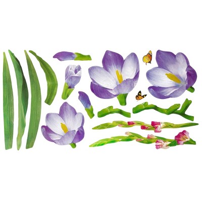 Slickblue Romantic Purple Wall Decals Stickers 13x23.5 inch – Elegant Vinyl Art for Living Room & Bedroom Decor
