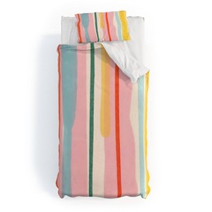 Deny Designs 2pc Twin/Twin XL 83 Oranges Too Cool to Hang But Here I Am Duvet and Sham Set - 1 of 4