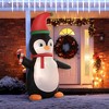 HOMCOM 8ft Christmas Inflatable Penguin with Candy Cane, Outdoor Blow-Up Yard Decoration with LED Lights Display - 3 of 4