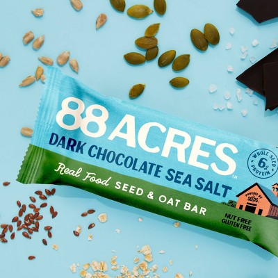 88 Acres Dark Chocolate Sea Salt Seed & Oat Granola Bars - 6g Protein - 8oz/5ct