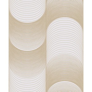 Eclipse Pearl White and Gold Geometric Paste the Wall Wallpaper - 1 of 4