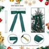 25 PCS Decorative Set for Xmas Tree, Christmas Tree Satin Topper Bow，and 24 Short Ribbon Bows, Garland, Indoor Outdoor Christmas Ornaments - 4 of 4