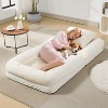 Acekool Chenille 5-Position Adjustable Foldable Sofa Dog Bed with Fluffy Pillows, Oversized Lounger for People and Pets - 2 of 4