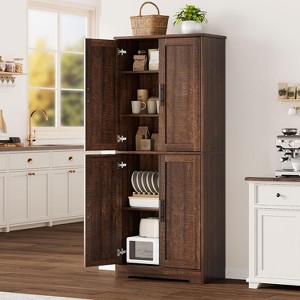Pantry Cabinet,70" Tall Pantry Cabinet with Adjustable Shelves, Freestanding Storage Cupboard for Kitchen - 1 of 4
