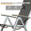YUHAO 2PCS Adjustable High Back Textilene Fabric Seat，Outdoor Portable Reclining Patio Chairs for Garden Camping Poolside Beach Deck，Dark Gray - 4 of 4
