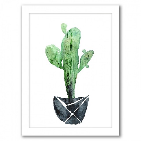 Americanflat Cactus Poster By Tanya Shumkina White Frame Wall Art Target