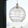 Athens Deco Swirl - 1 Light Cord Hung Mini Pendant In Industrial Style-15 Inches Tall and 12 Inches Wide - 2 of 2