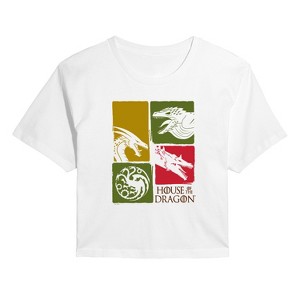 Women's - House Of The Dragon - House of The Dragon Grid Cropped Graphic T-Shirt - 1 of 4