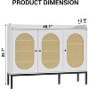 Coucheta Rattan Shoe Cabinet - 6-Tier 3-Door Storage with Adjustable Shelves - 2 of 4