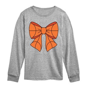Boys' - Instant Message - Basketball Bow Long Sleeve Graphic T-Shirt - 1 of 4
